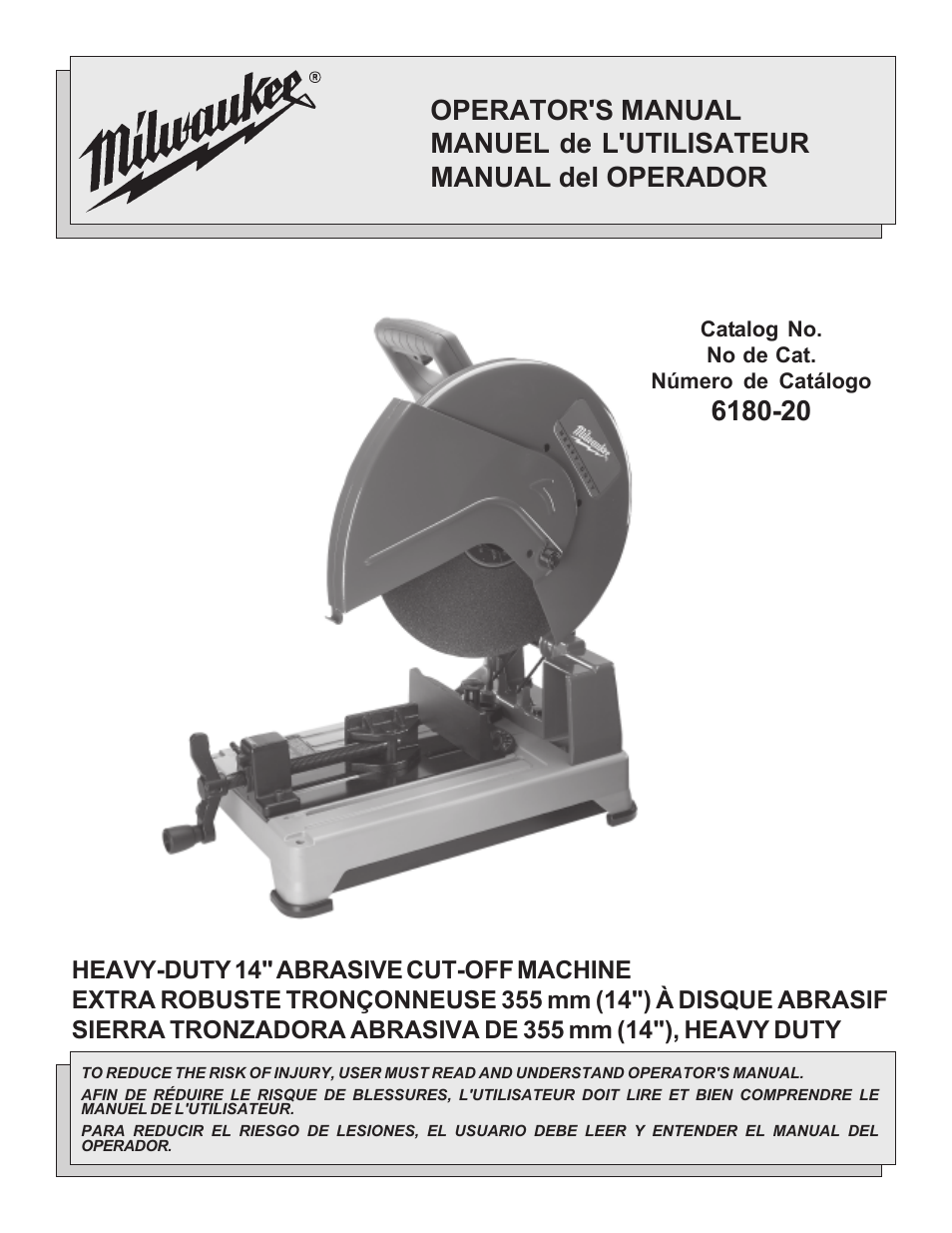 Milwaukee Tool 6180-20 V.2 User Manual | 24 pages
