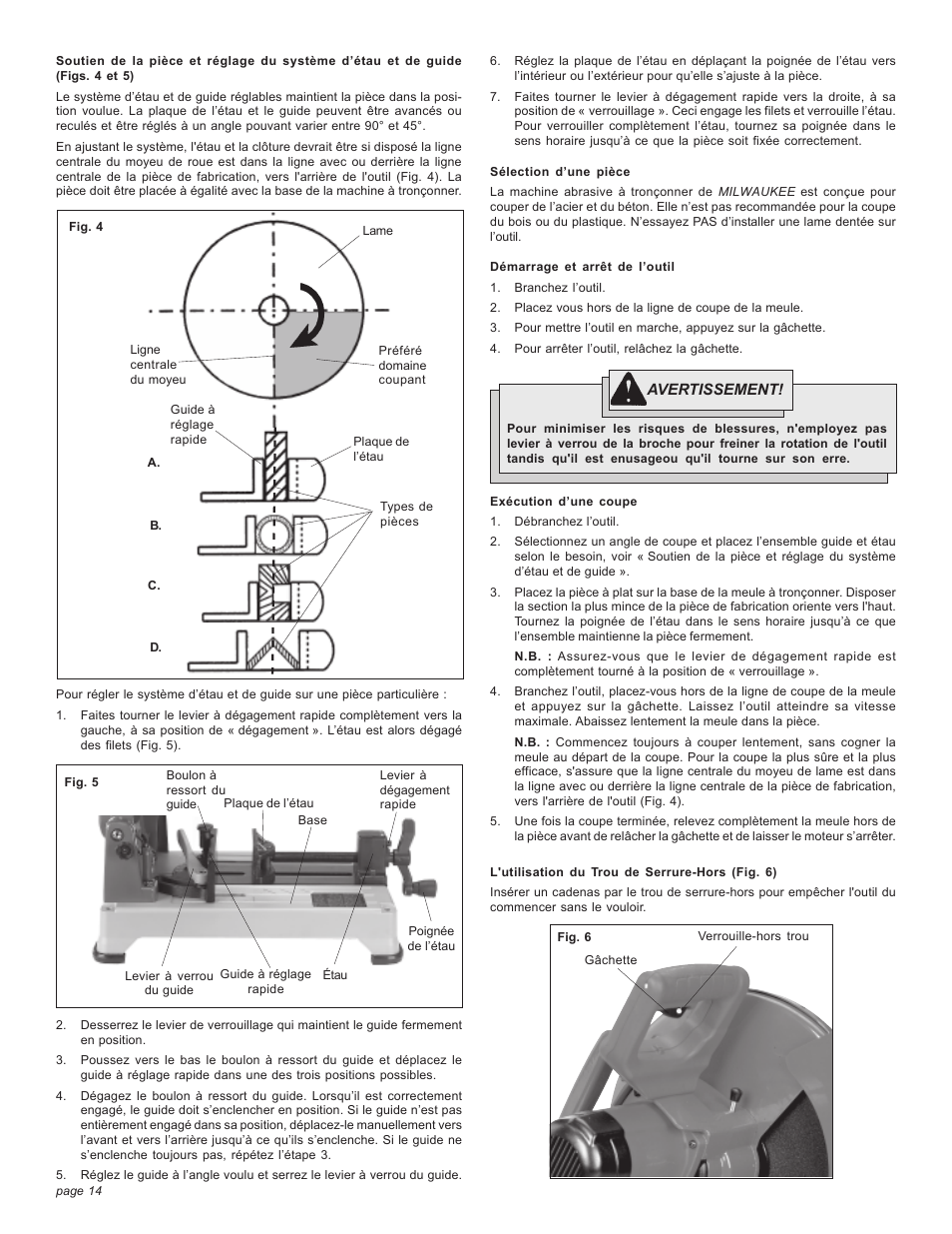 Milwaukee Tool 6180-20 V.2 User Manual | Page 14 / 24
