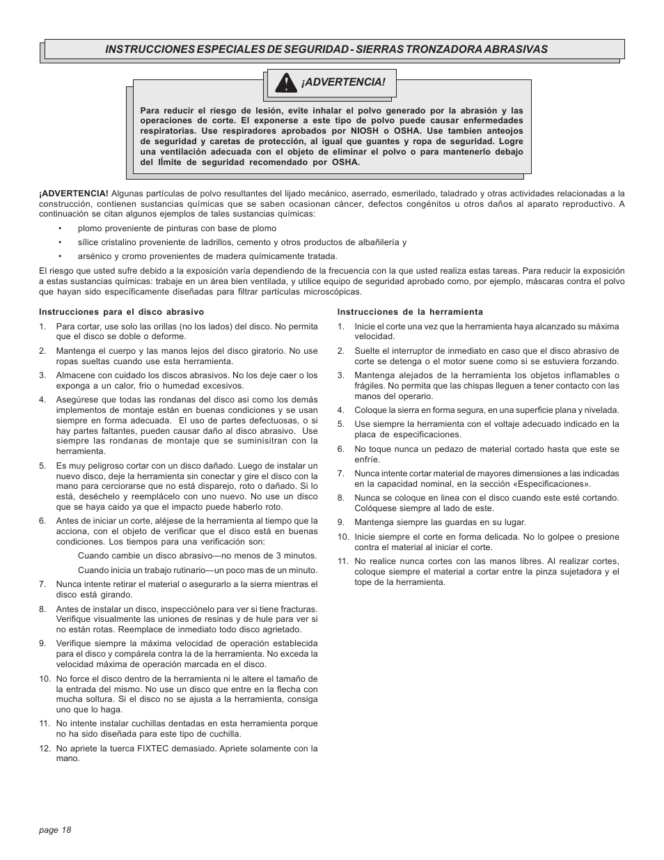 Milwaukee Tool 6180-20 V.2 User Manual | Page 18 / 24