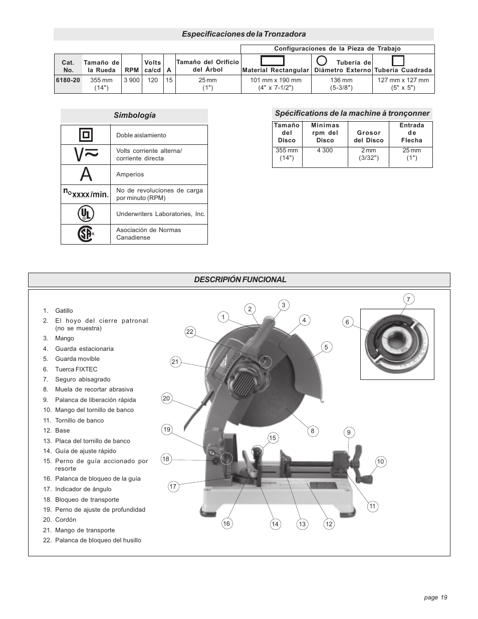Milwaukee Tool 6180-20 V.2 User Manual | Page 19 / 24
