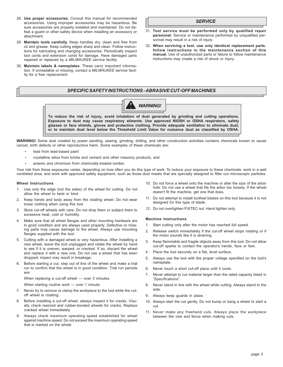 Milwaukee Tool 6180-20 V.2 User Manual | Page 3 / 24
