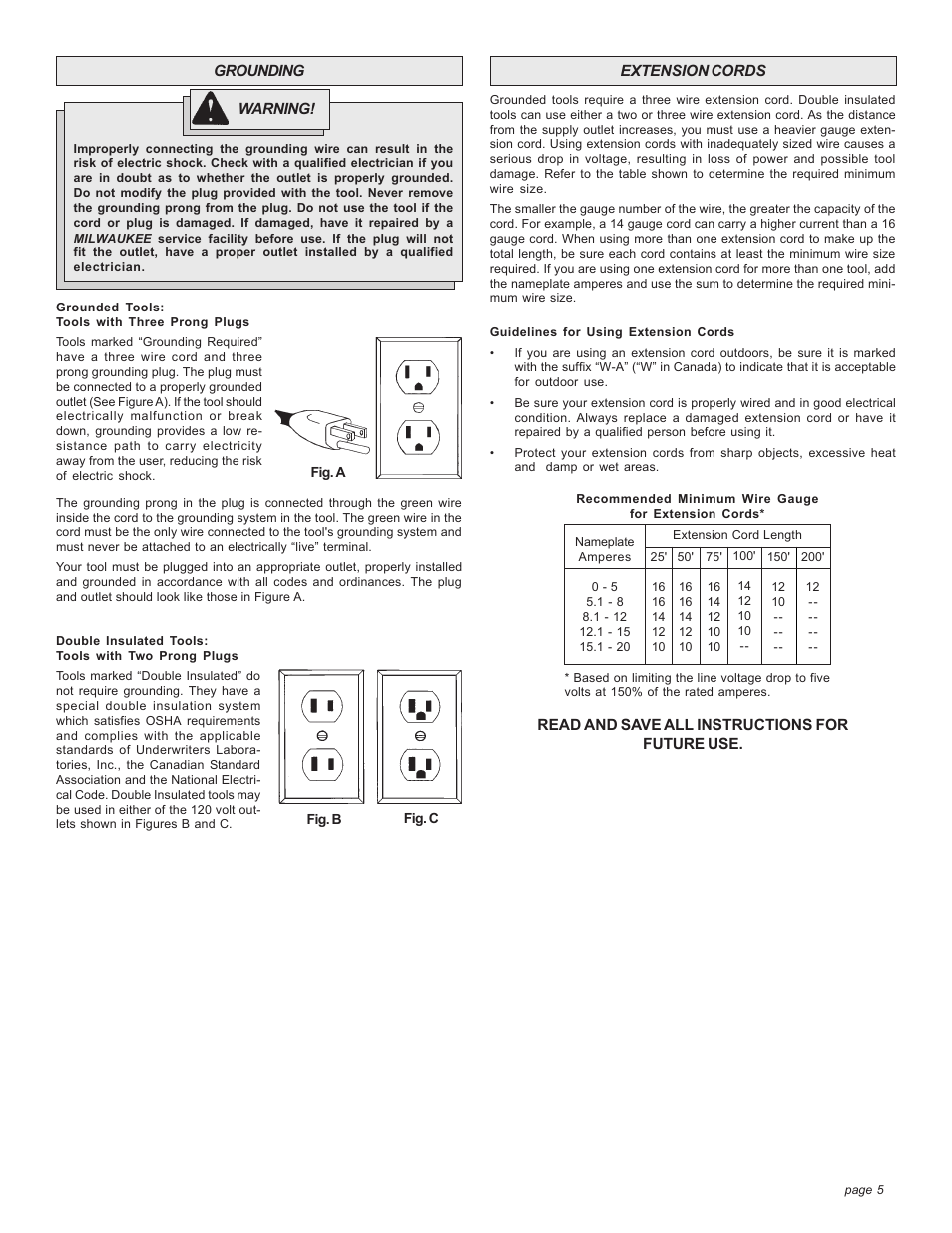 Milwaukee Tool 6180-20 V.2 User Manual | Page 5 / 24