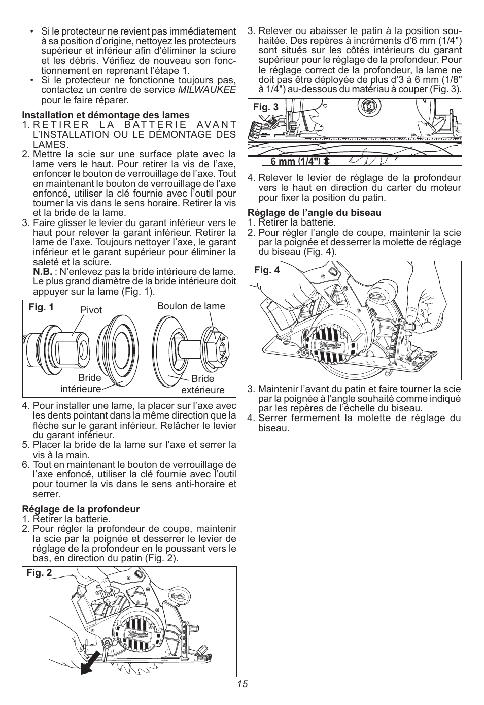 Milwaukee Tool 2630-20 User Manual | Page 15 / 32