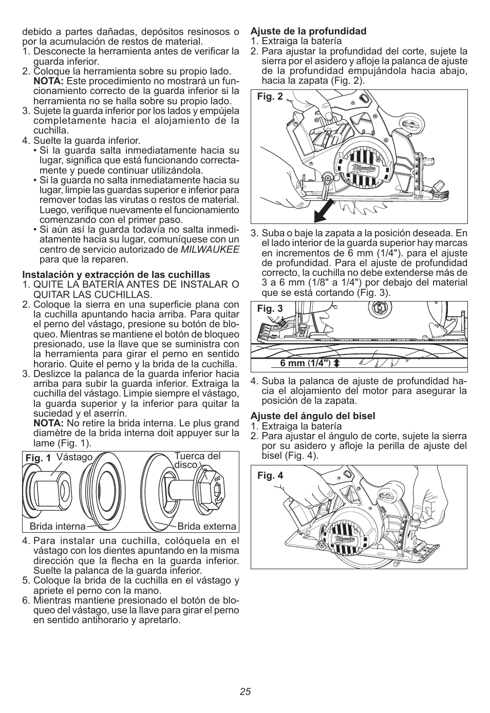 Milwaukee Tool 2630-20 User Manual | Page 25 / 32