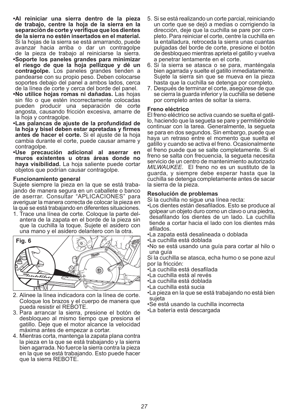 Milwaukee Tool 2630-20 User Manual | Page 27 / 32