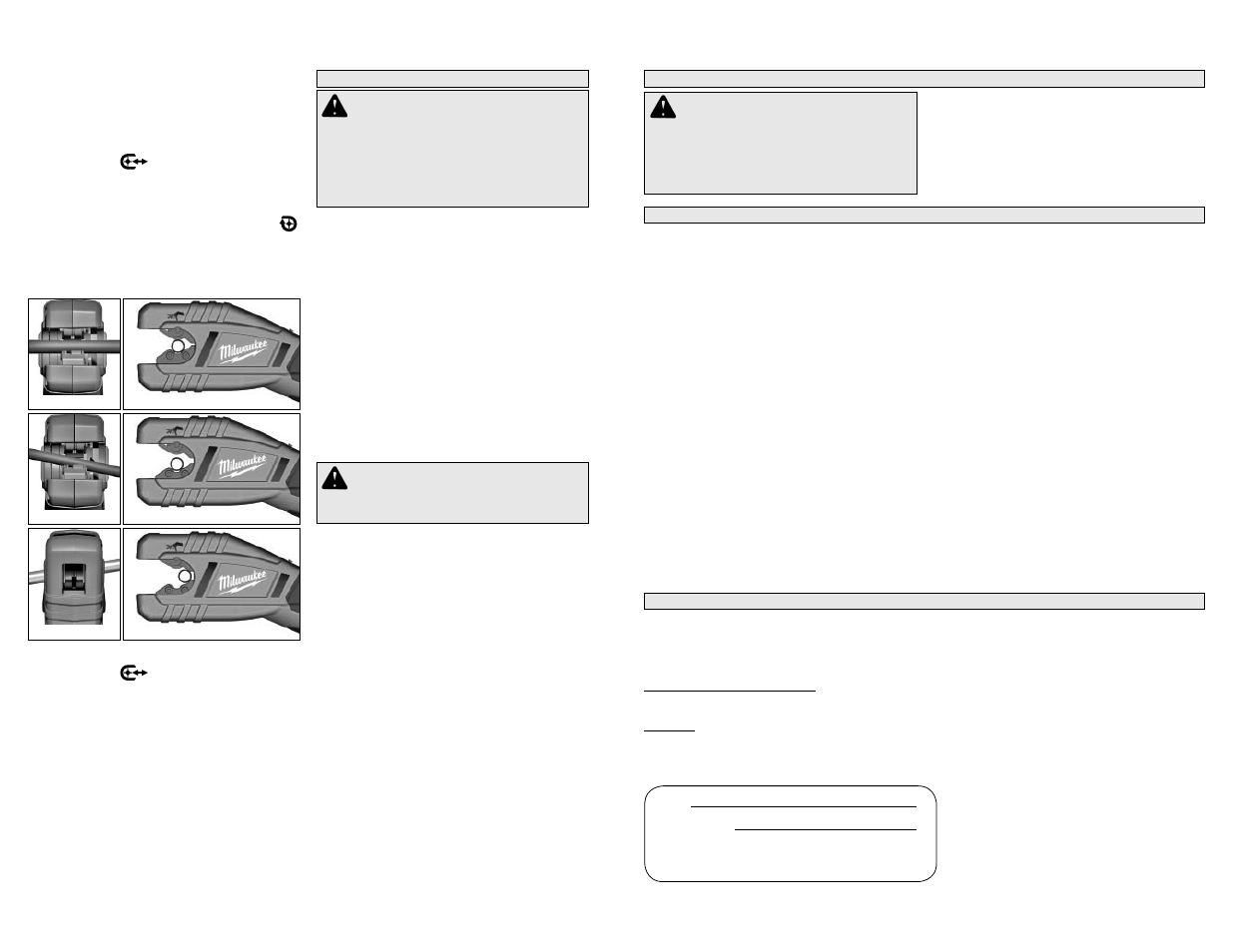 Mantenimiento advertencia, Advertencia, Accesorios advertencia | Milwaukee Tool 2471-20 User Manual | Page 8 / 9