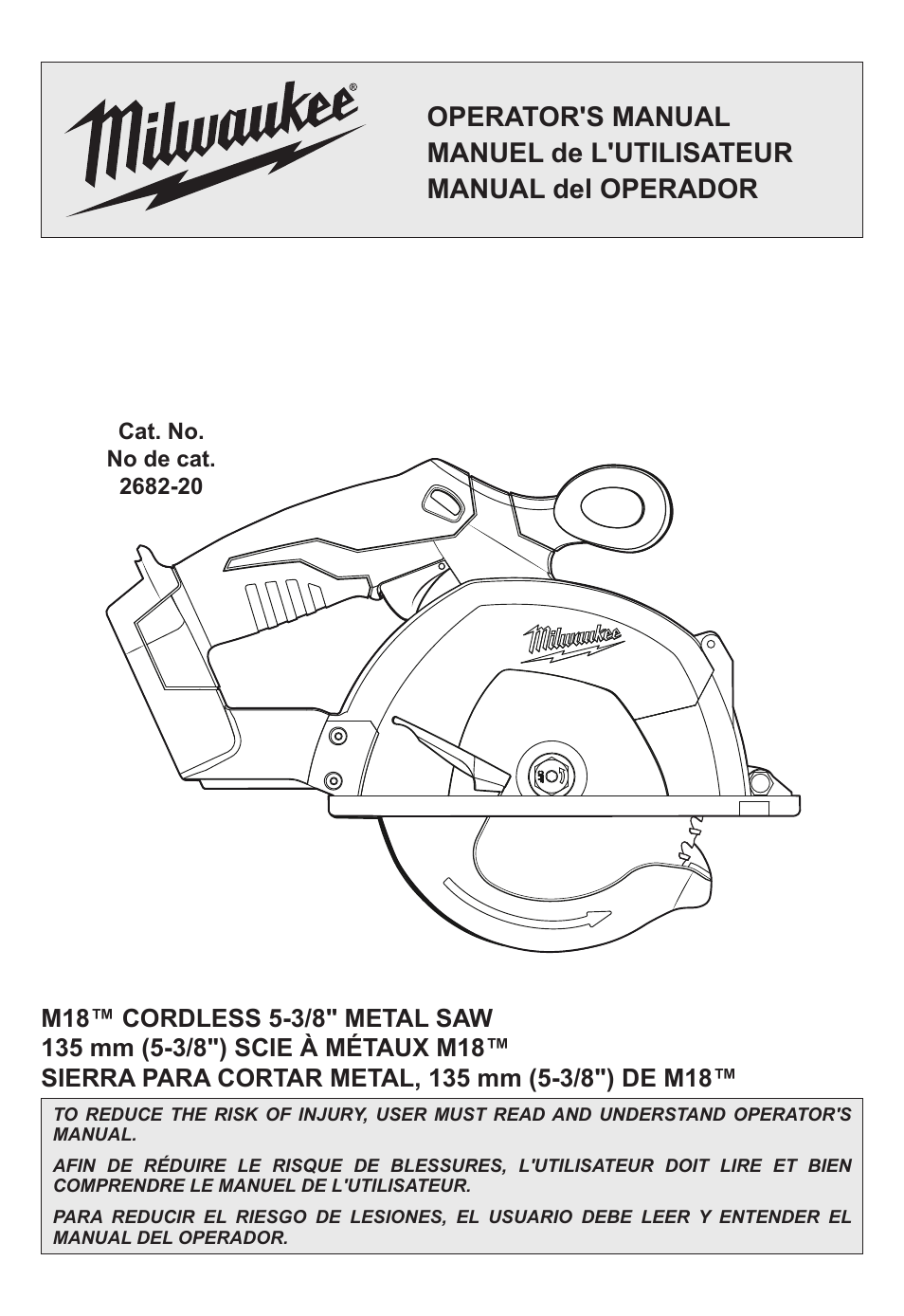 Milwaukee Tool 2682-20 User Manual | 28 pages