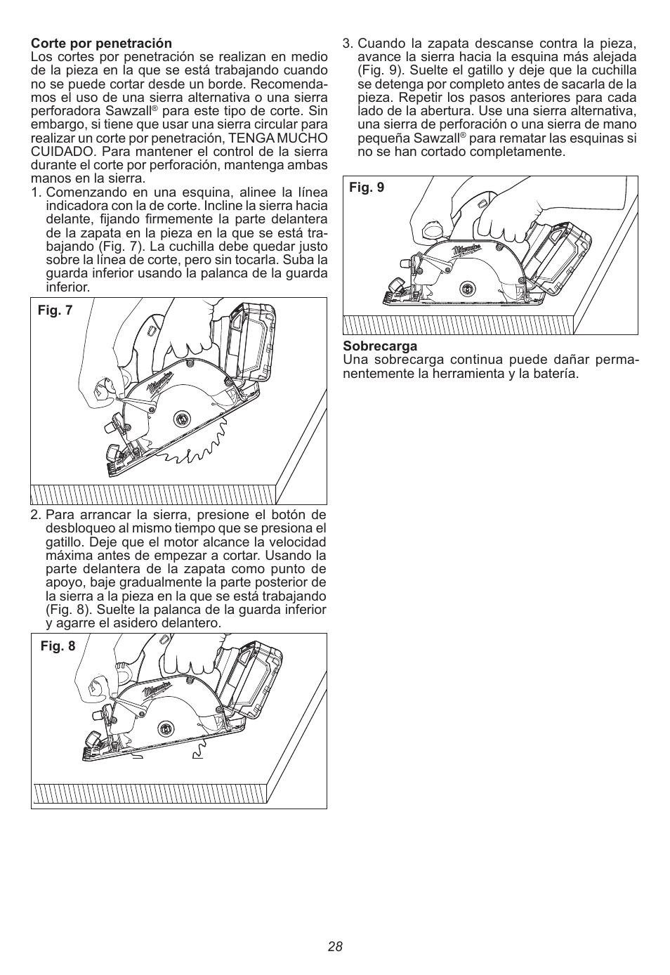 Milwaukee Tool 0730-20 User Manual | Page 28 / 32
