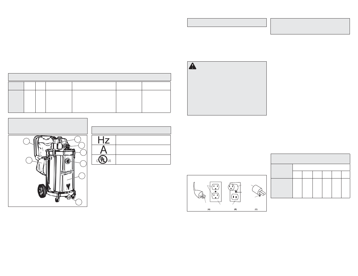 Mise a la terre, Avertissement, Cordons de rallonge | Milwaukee Tool 8925 User Manual | Page 5 / 11