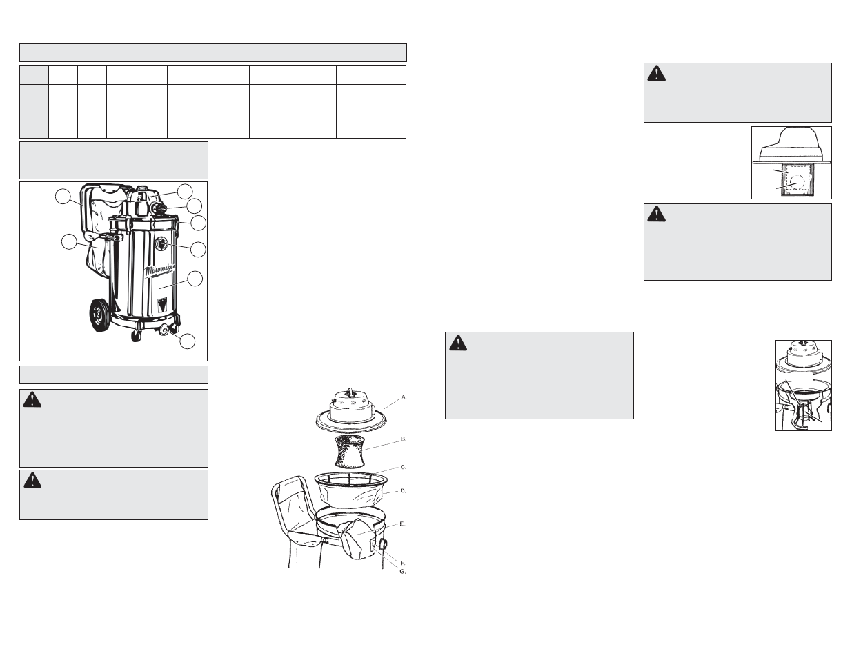 Advertencia, Operacion especificaciones descripcion funcional | Milwaukee Tool 8925 User Manual | Page 9 / 11