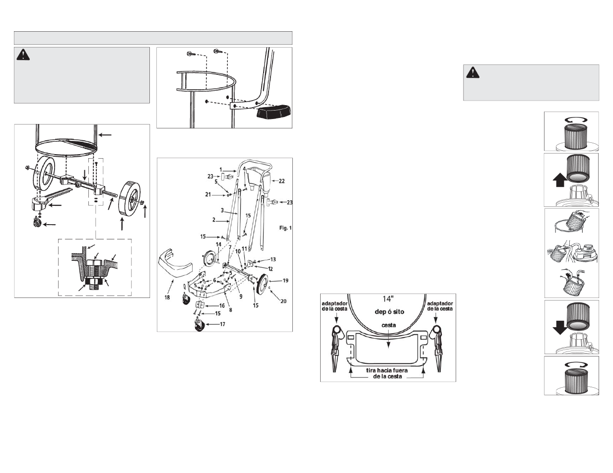 Ensamblaje de la herramienta, Advertencia | Milwaukee Tool 8936-20 User Manual | Page 12 / 15