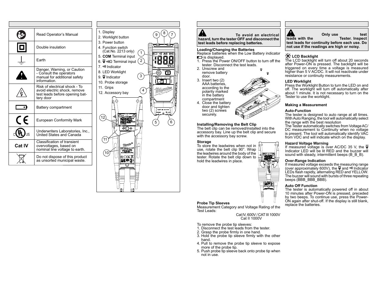 Milwaukee Tool 2212-20 User Manual | Page 3 / 11