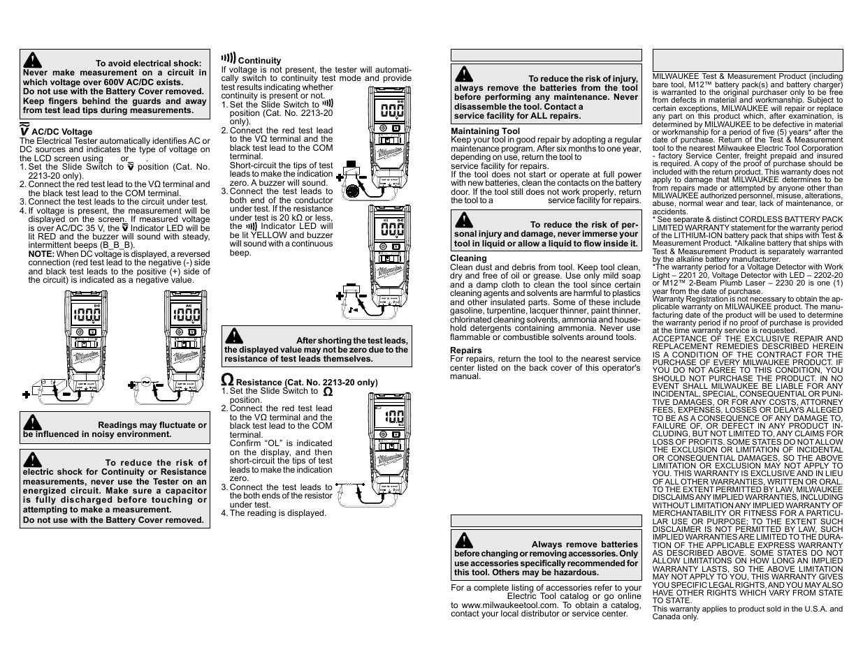 Milwaukee Tool 2212-20 User Manual | Page 4 / 11