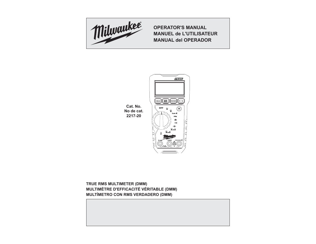 Milwaukee Tool 2217-20 User Manual | 15 pages