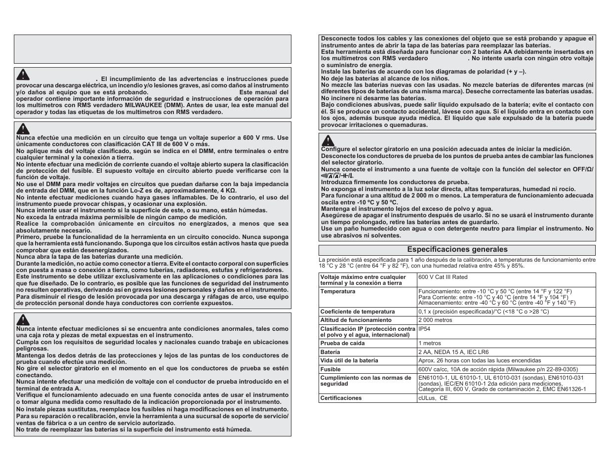 Instrucciones importantes de seguridad | Milwaukee Tool 2217-20 User Manual | Page 11 / 15