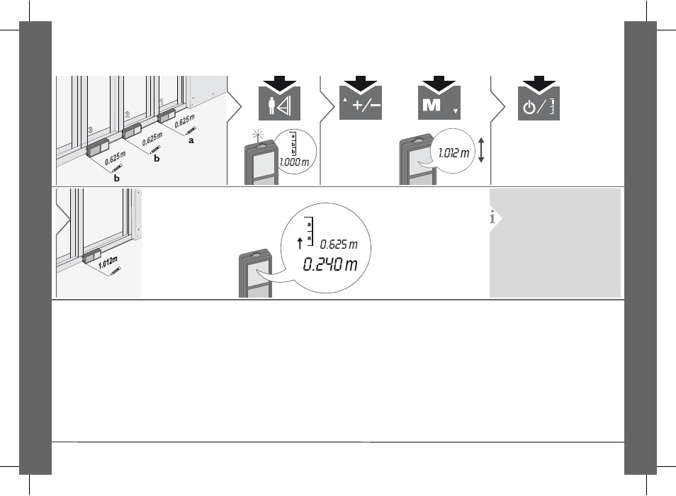 Stake out, 240 m, 012 m | 625 m | Milwaukee Tool 2281-20 V.1 User Manual | Page 12 / 15
