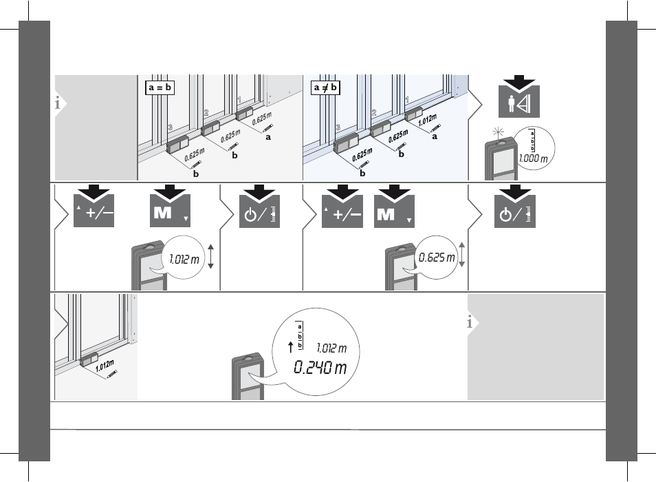 Stake out, 240 m, 012 m | 625 m | Milwaukee Tool 2281-20 V.2 User Manual | Page 14 / 19