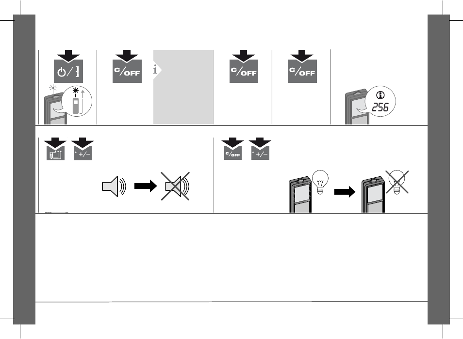 Operations, Switching on/off, Clear | Message codes, Beep on/off, Illumination on/off | Milwaukee Tool 2281-20 V.2 User Manual | Page 6 / 19