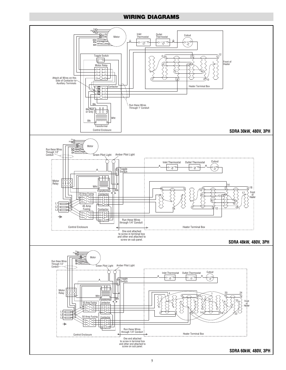 Wiring diagrams | Chromalox SDRA-RG User Manual | Page 5 / 8