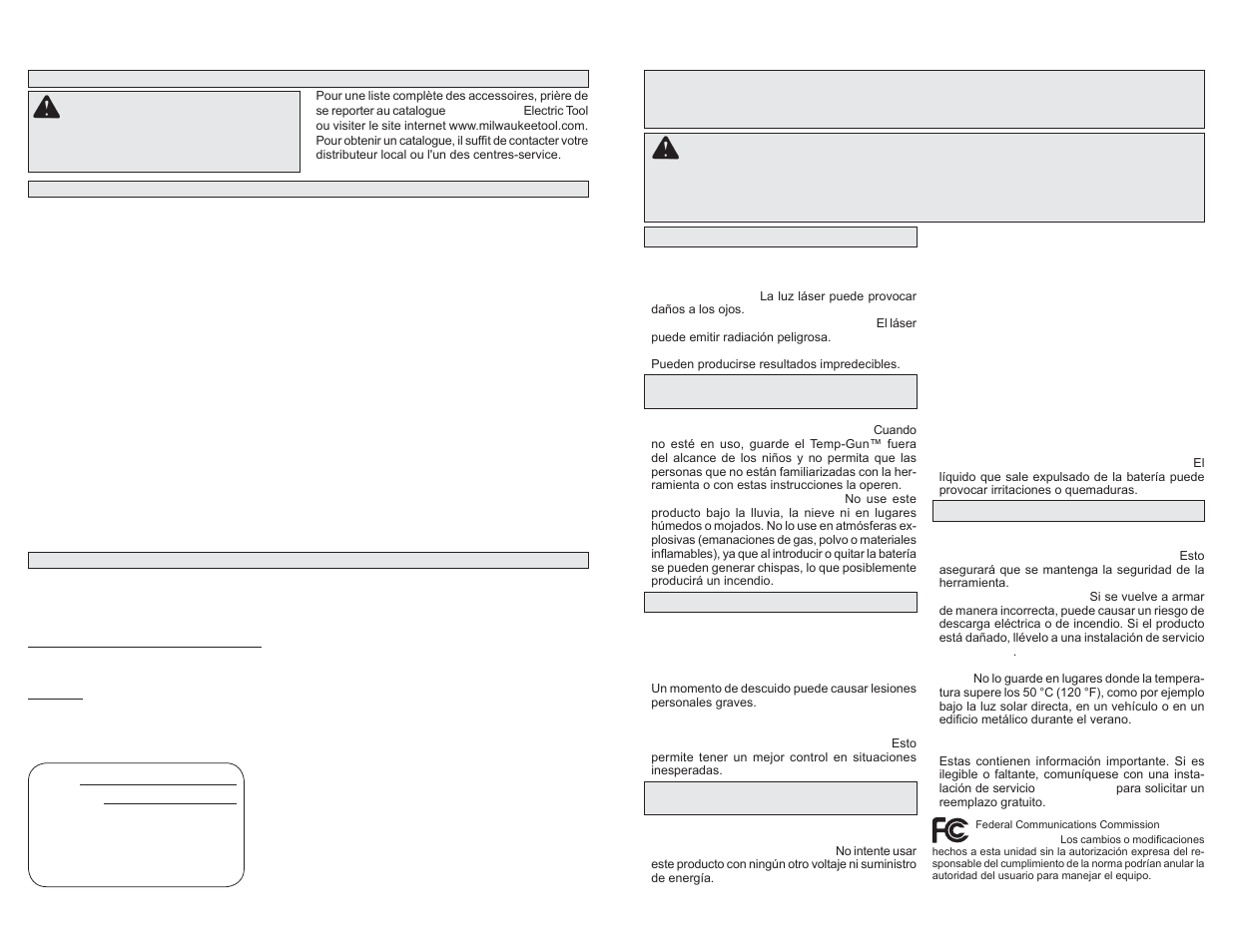 Instrucciones importantes de seguridad | Milwaukee Tool 2266-20NST User Manual | Page 6 / 9