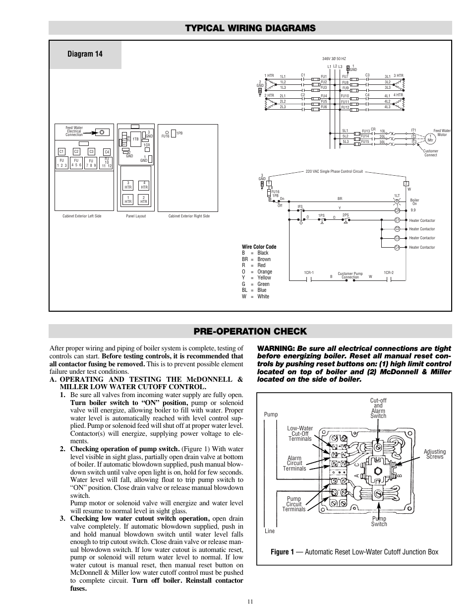 Typical wiring diagrams, Pre-operation check, Diagram 14 | Chromalox CHPES-6A User Manual | Page 11 / 20