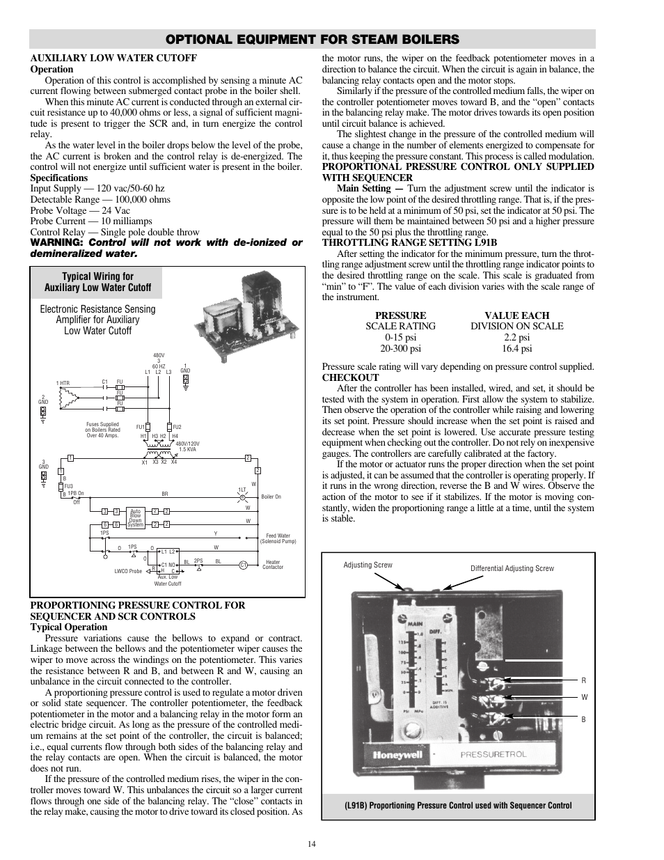 Optional equipment for steam boilers | Chromalox CHPES-6A User Manual | Page 14 / 20