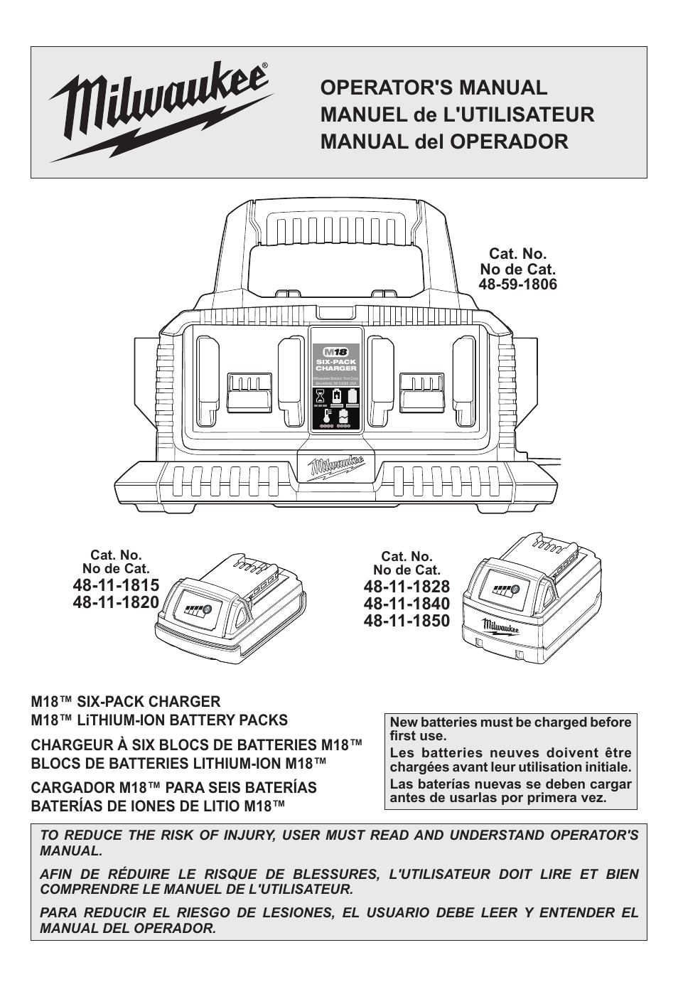 Milwaukee Tool 48-59-1806 User Manual | 20 pages