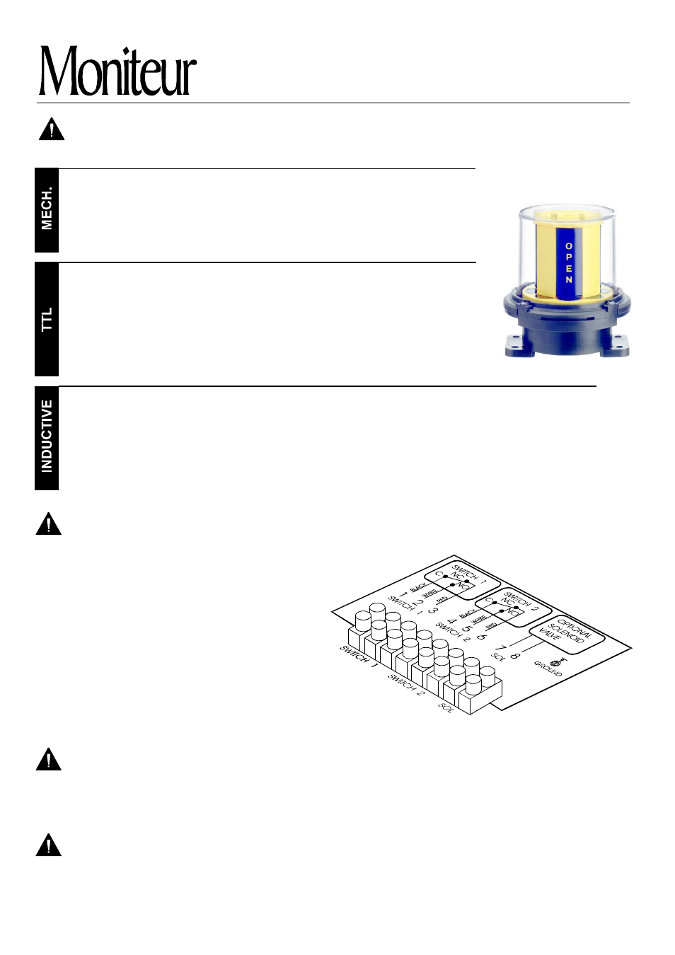 Installation and operating instructions vpt series, Moniteur devices inc | Moniteur Indicateur VPT User Manual | Page 4 / 4