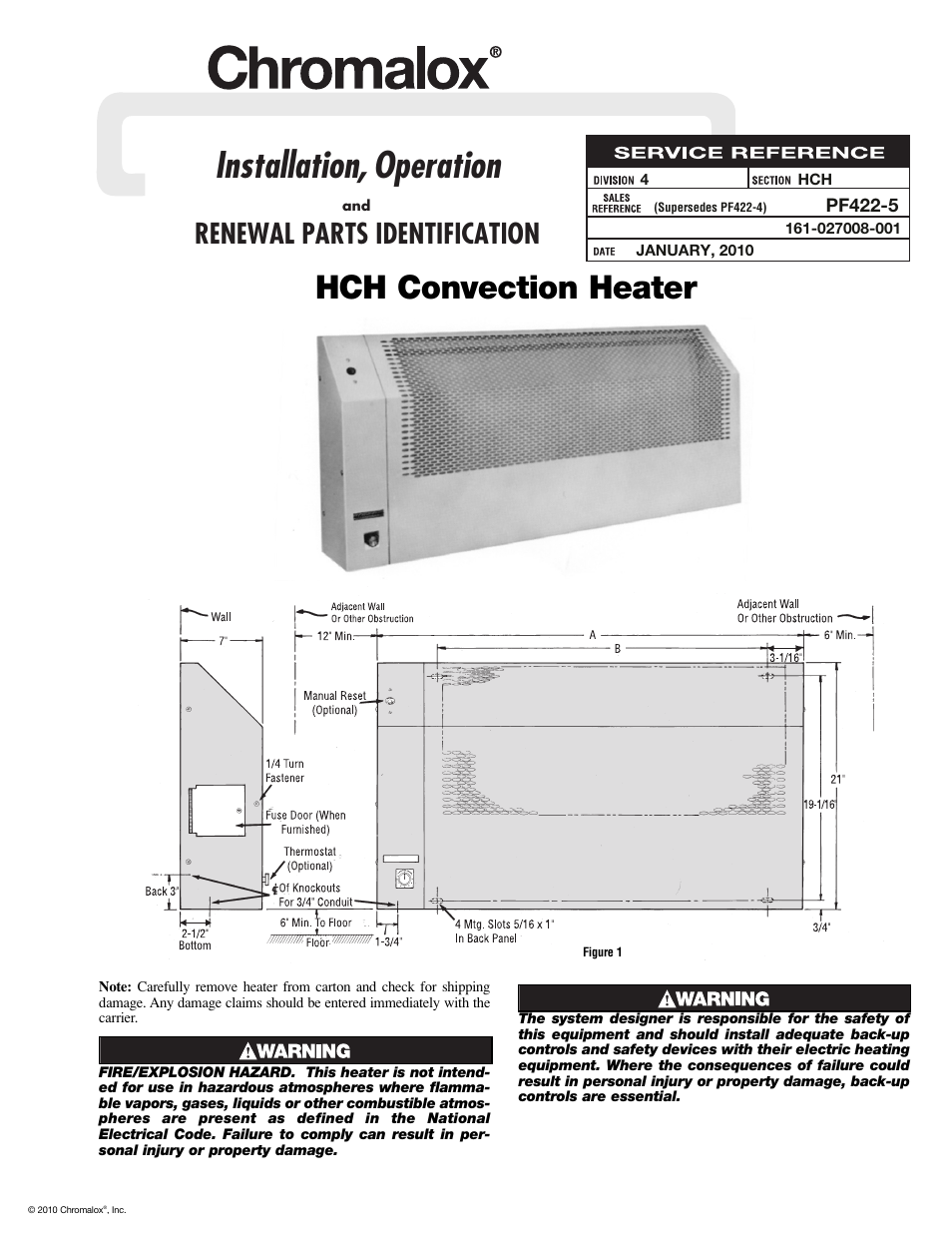 Chromalox PF422-5 User Manual | 6 pages
