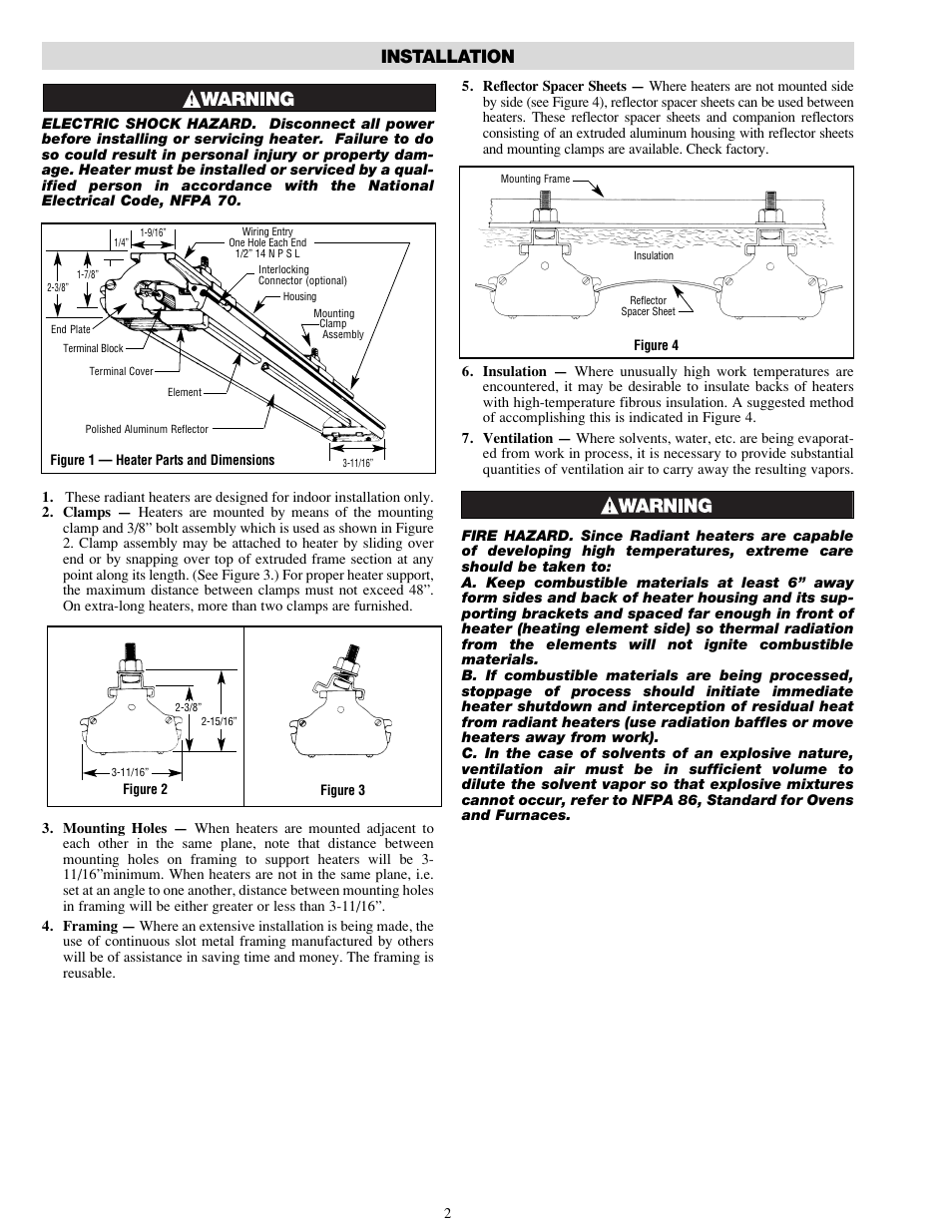 Installation | Chromalox RAD-2063BX35 User Manual | Page 2 / 6