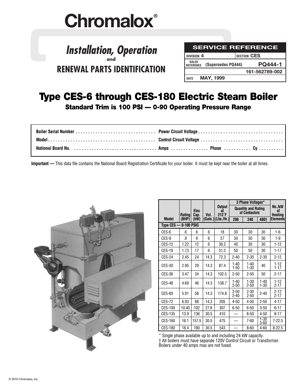 Chromalox CES-6 User Manual | 20 pages