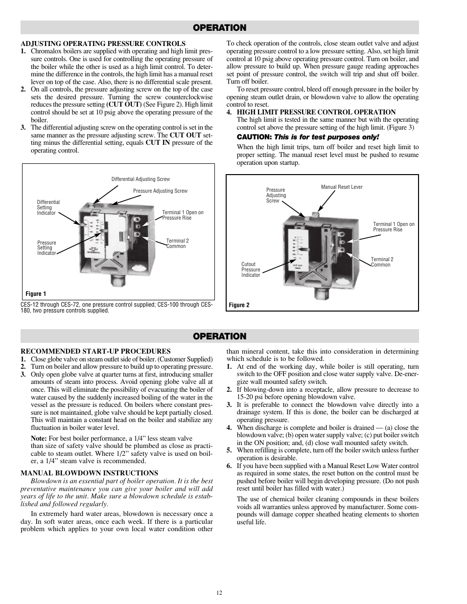 Operation | Chromalox CES-6 User Manual | Page 12 / 20