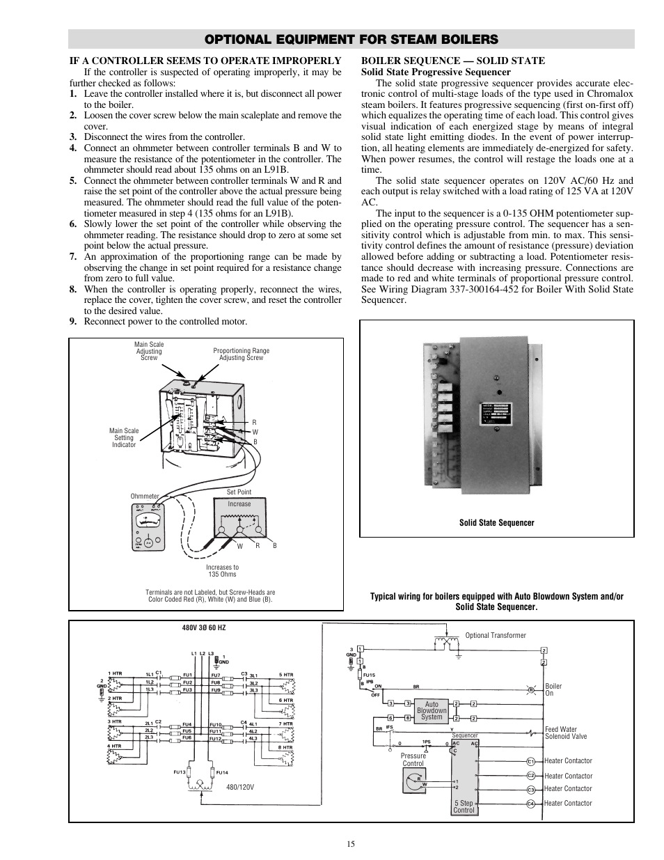 Optional equipment for steam boilers | Chromalox CES-6 User Manual | Page 15 / 20