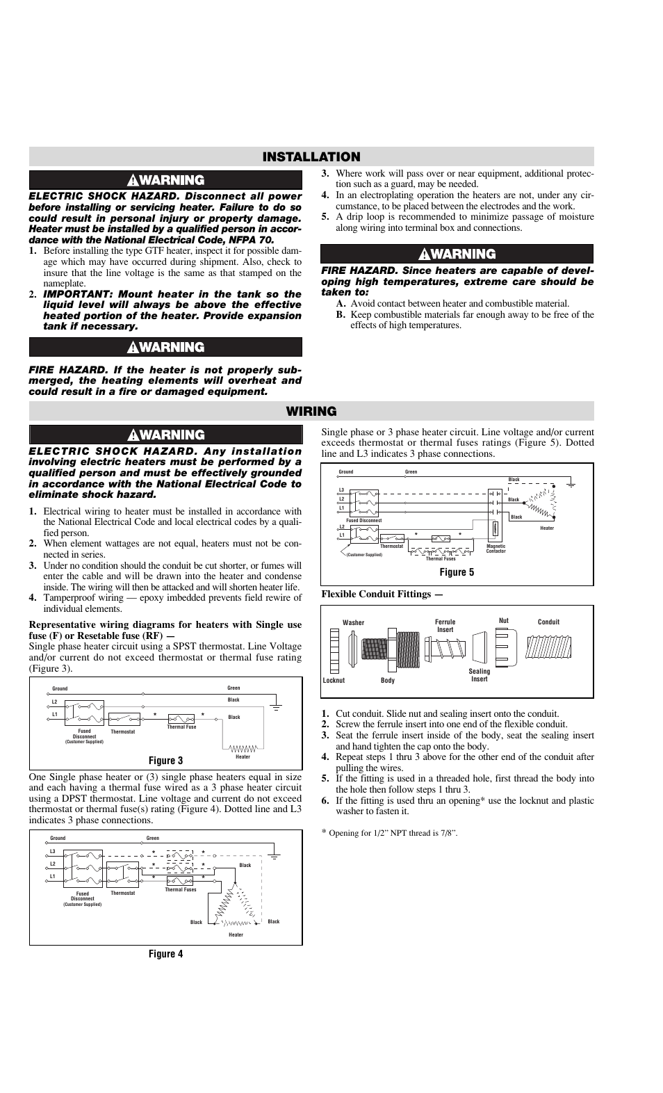 Wiring, Installation, Figure 4 | Figure 3, Figure 5 | Chromalox PD444-2 User Manual | Page 2 / 4