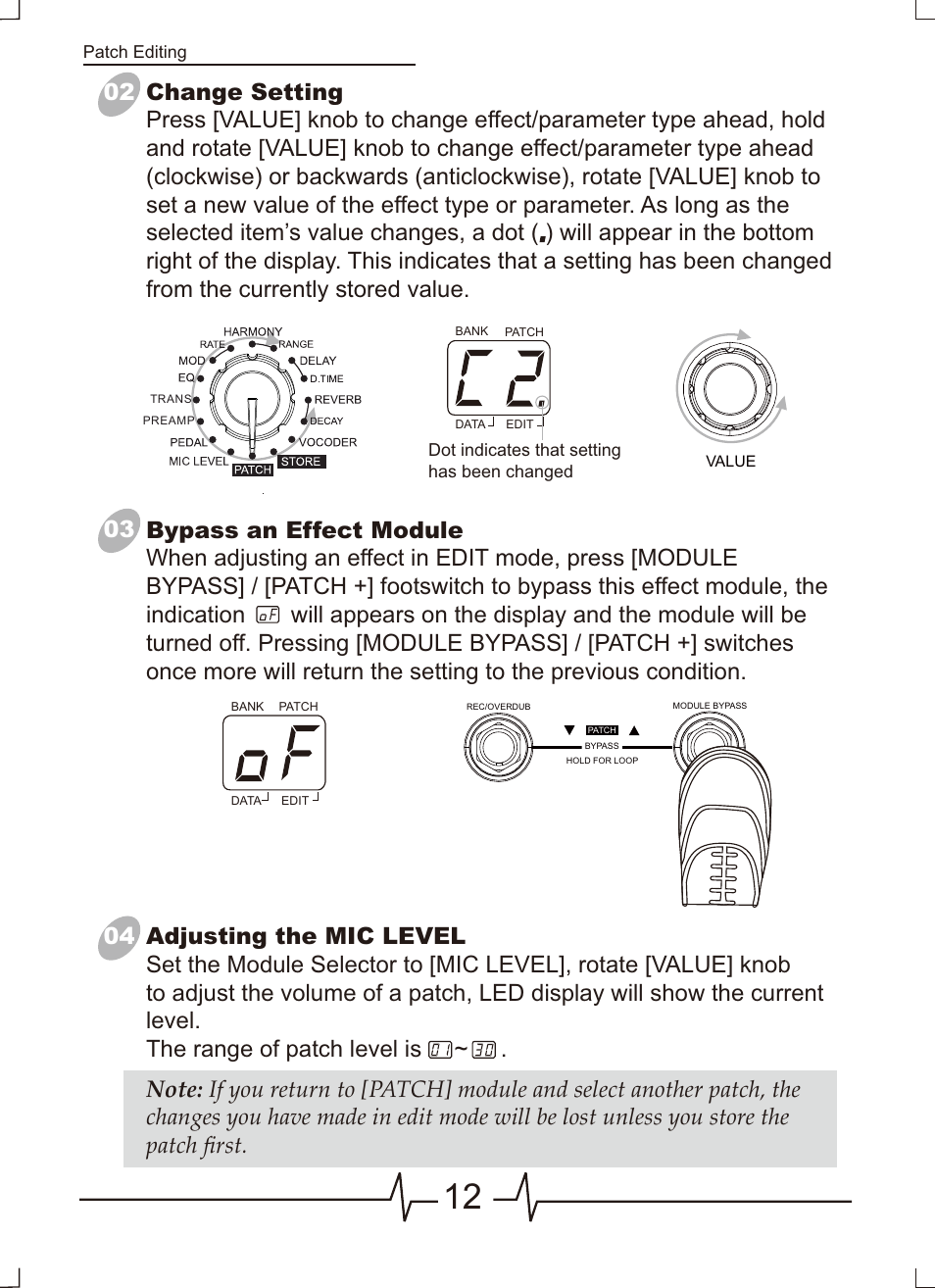 页 13, Change setting | MOOER VEM Box User Manual | Page 13 / 28