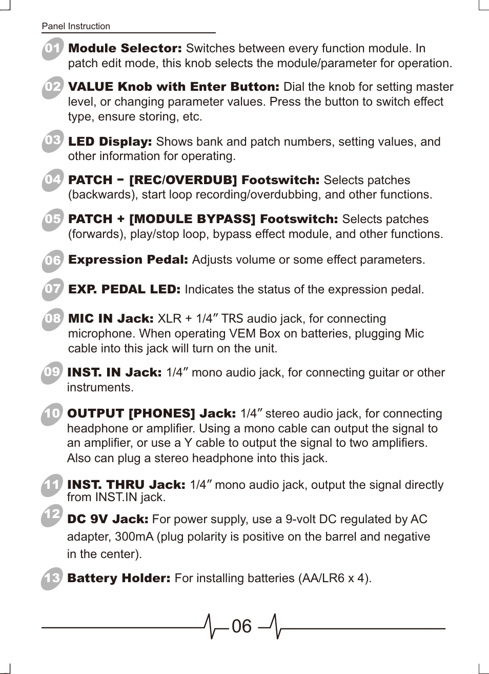 MOOER VEM Box User Manual | Page 7 / 28