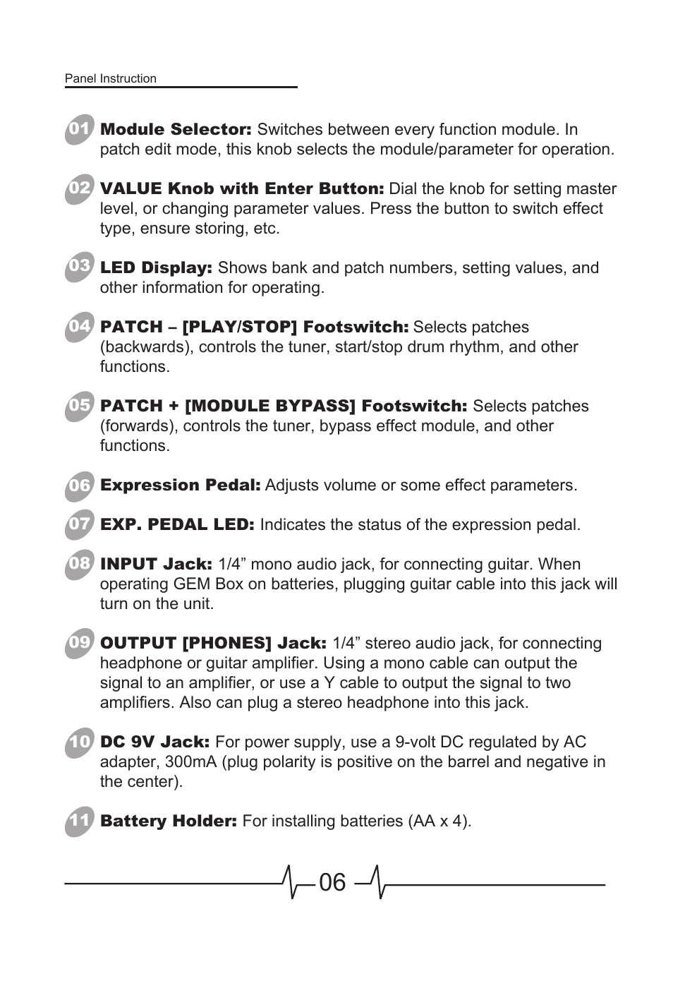 MOOER GEM Box User Manual | Page 7 / 27