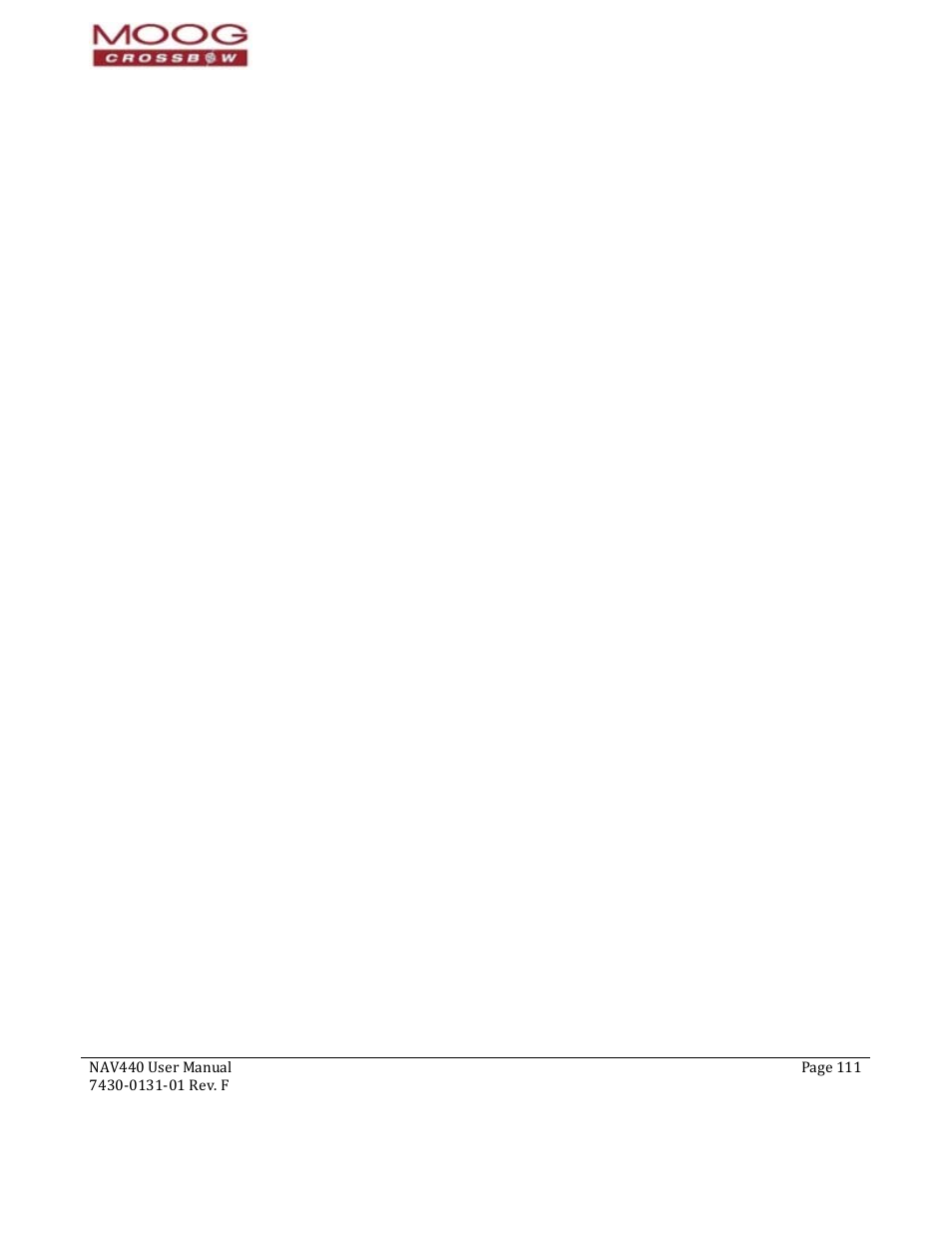 Moog Crossbow NAV440 Series User Manual | Page 111 / 128