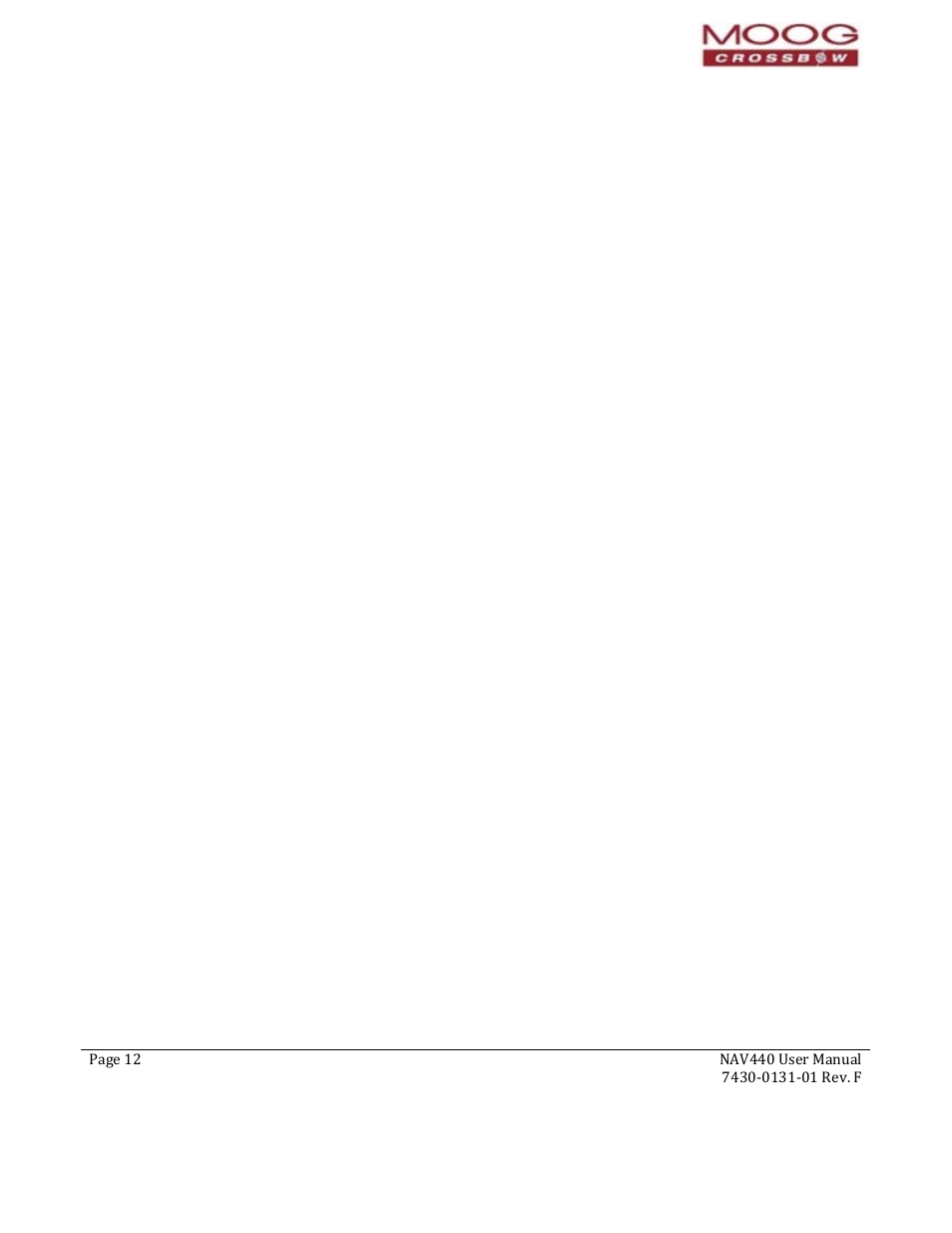 Moog Crossbow NAV440 Series User Manual | Page 12 / 128