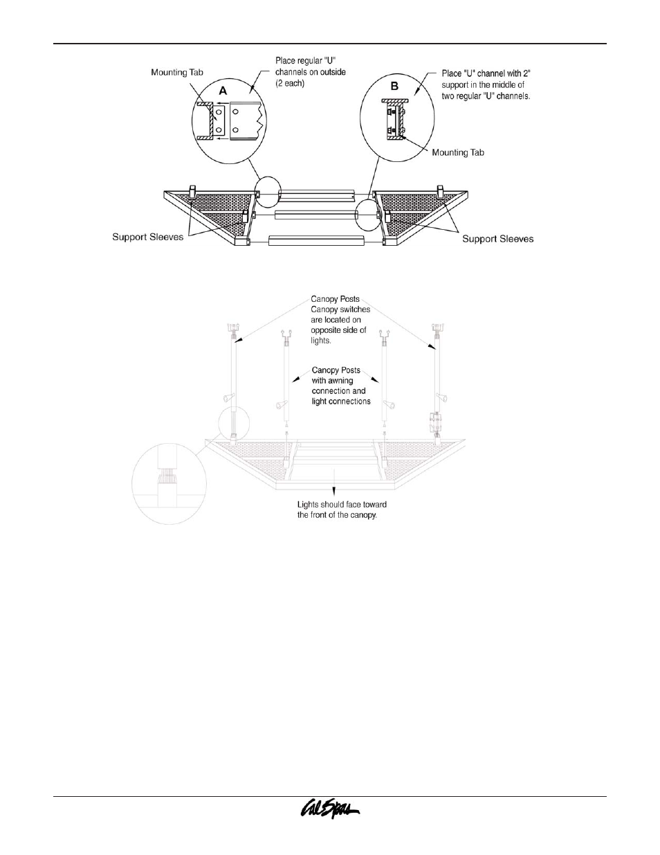 Mounting the g3000 island/ sports bar canopy | Cal Flame G3000 User Manual | Page 25 / 64