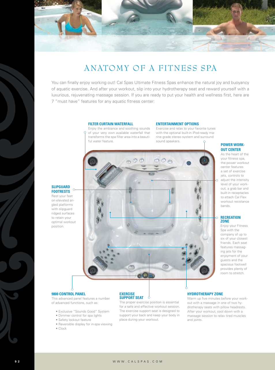 Anatomy of a fitness spa | Cal Flame Ultimate Fitness Hot Tub User Manual | Page 10 / 22