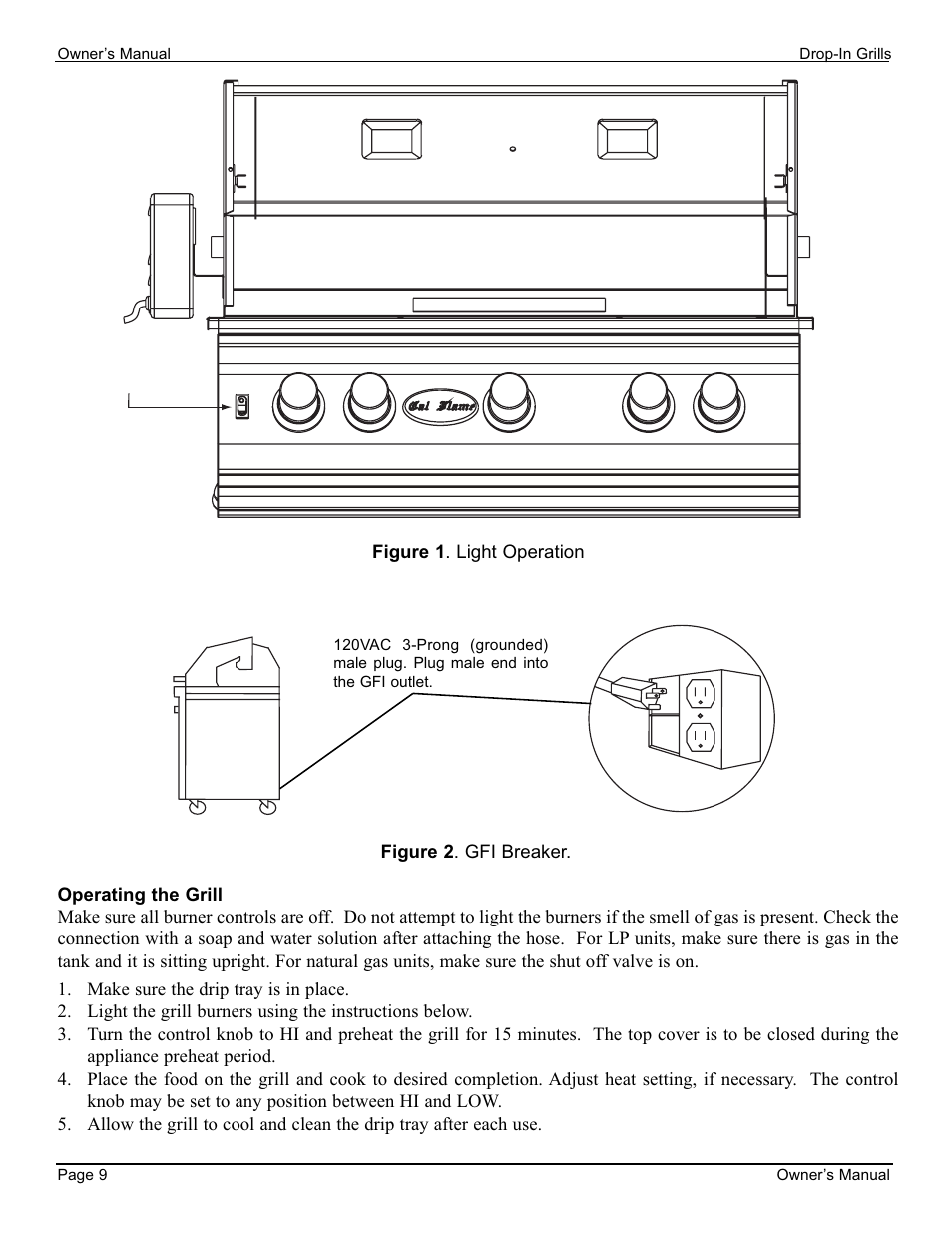 On/off switch | Cal Flame 3000 User Manual | Page 10 / 61