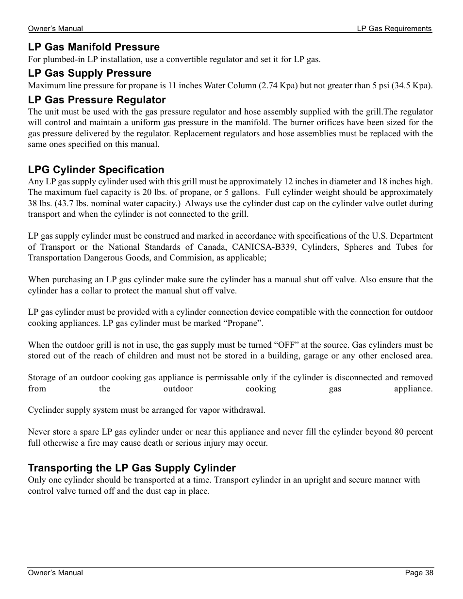 Cal Flame 3000 User Manual | Page 39 / 61
