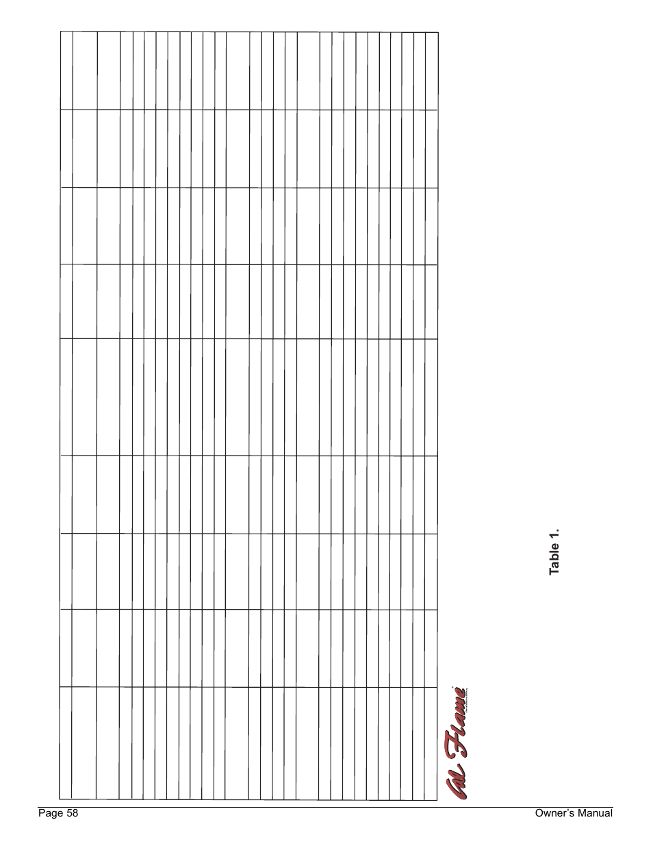 Cal flame program charts | Cal Flame 3000 User Manual | Page 59 / 61