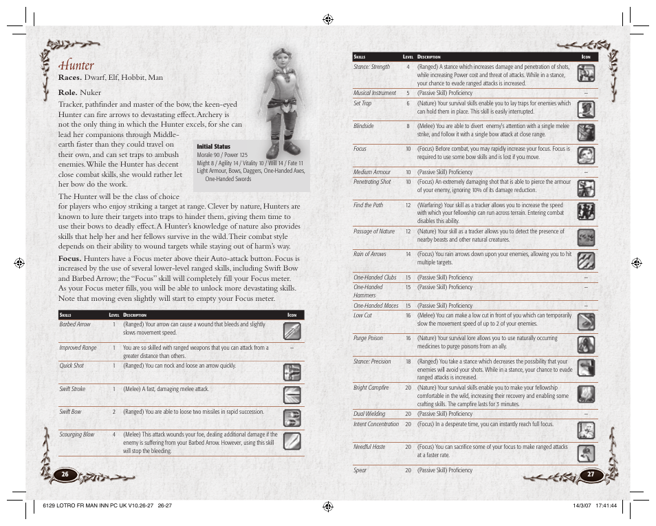 Hunter | CodeMasters Lord Of the Rings Online - Shadows of Angmar for PC User Manual | Page 15 / 65
