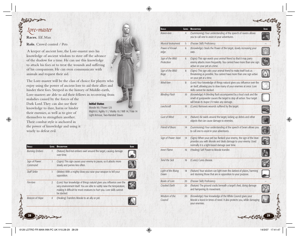 Lore-master | CodeMasters Lord Of the Rings Online - Shadows of Angmar for PC User Manual | Page 16 / 65