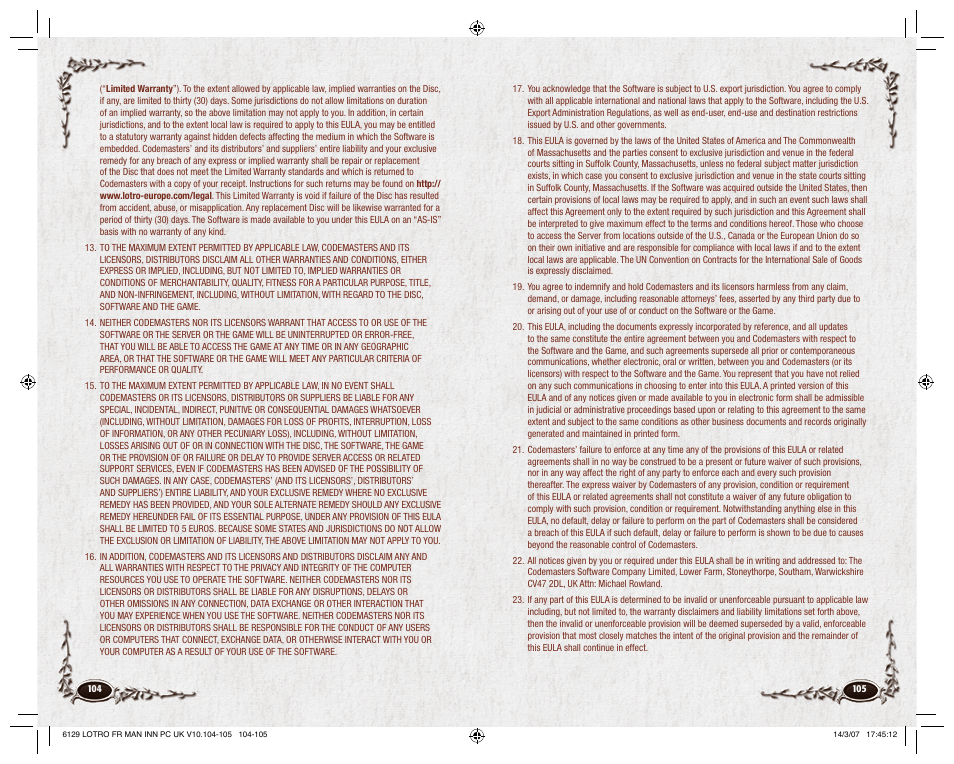 CodeMasters Lord Of the Rings Online - Shadows of Angmar for PC User Manual | Page 54 / 65