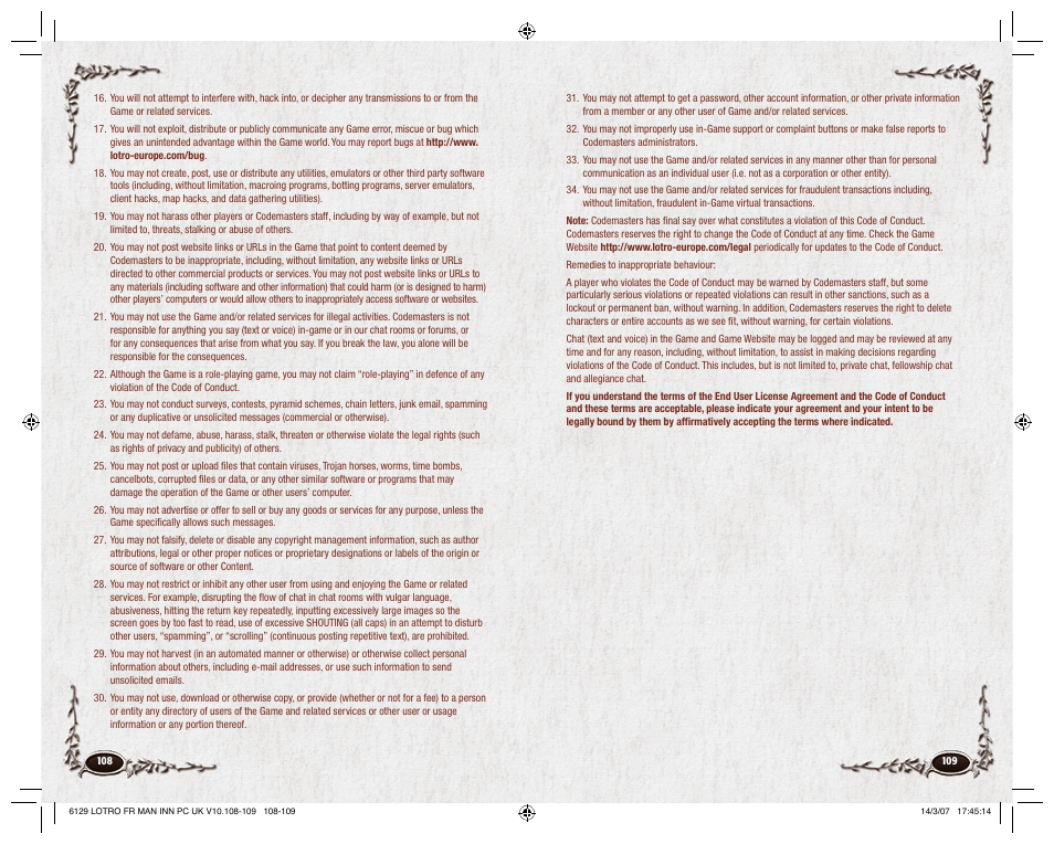 CodeMasters Lord Of the Rings Online - Shadows of Angmar for PC User Manual | Page 56 / 65