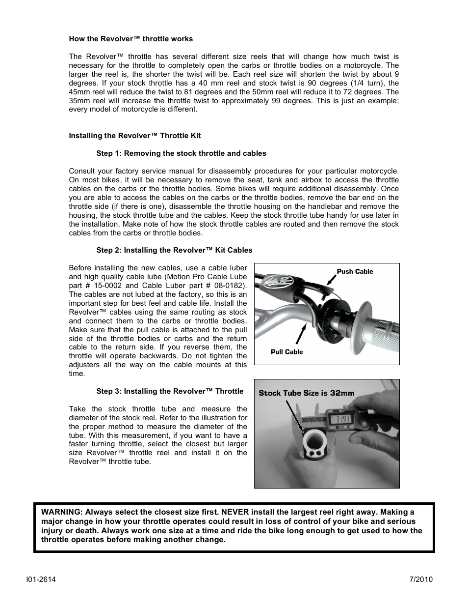 Motion Pro Revolver Push Pull Throttle Kit User Manual | Page 2 / 4