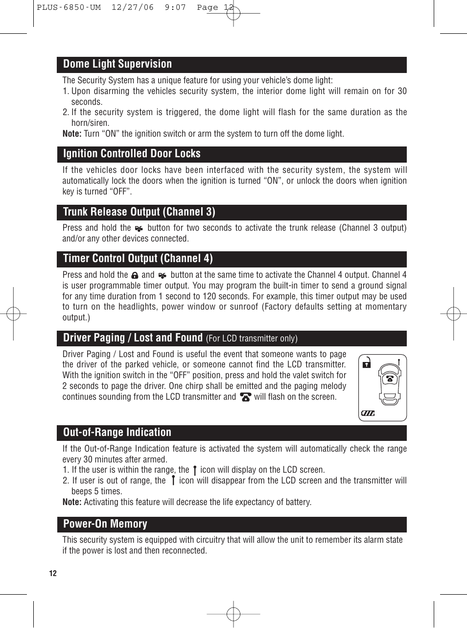 Carbine PLUS 6850 User Manual | Page 12 / 20